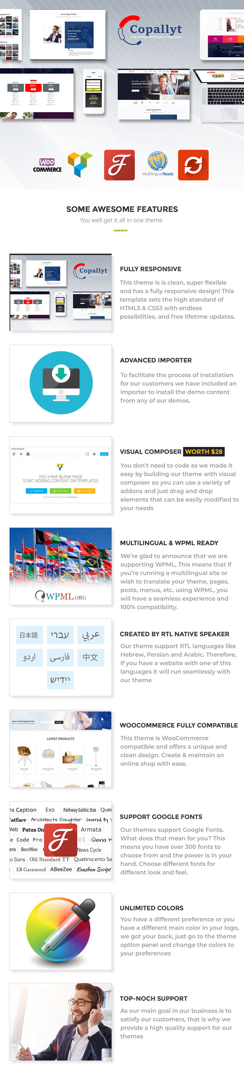 Copallyt : Call Center & Telemarketing WordPress Theme