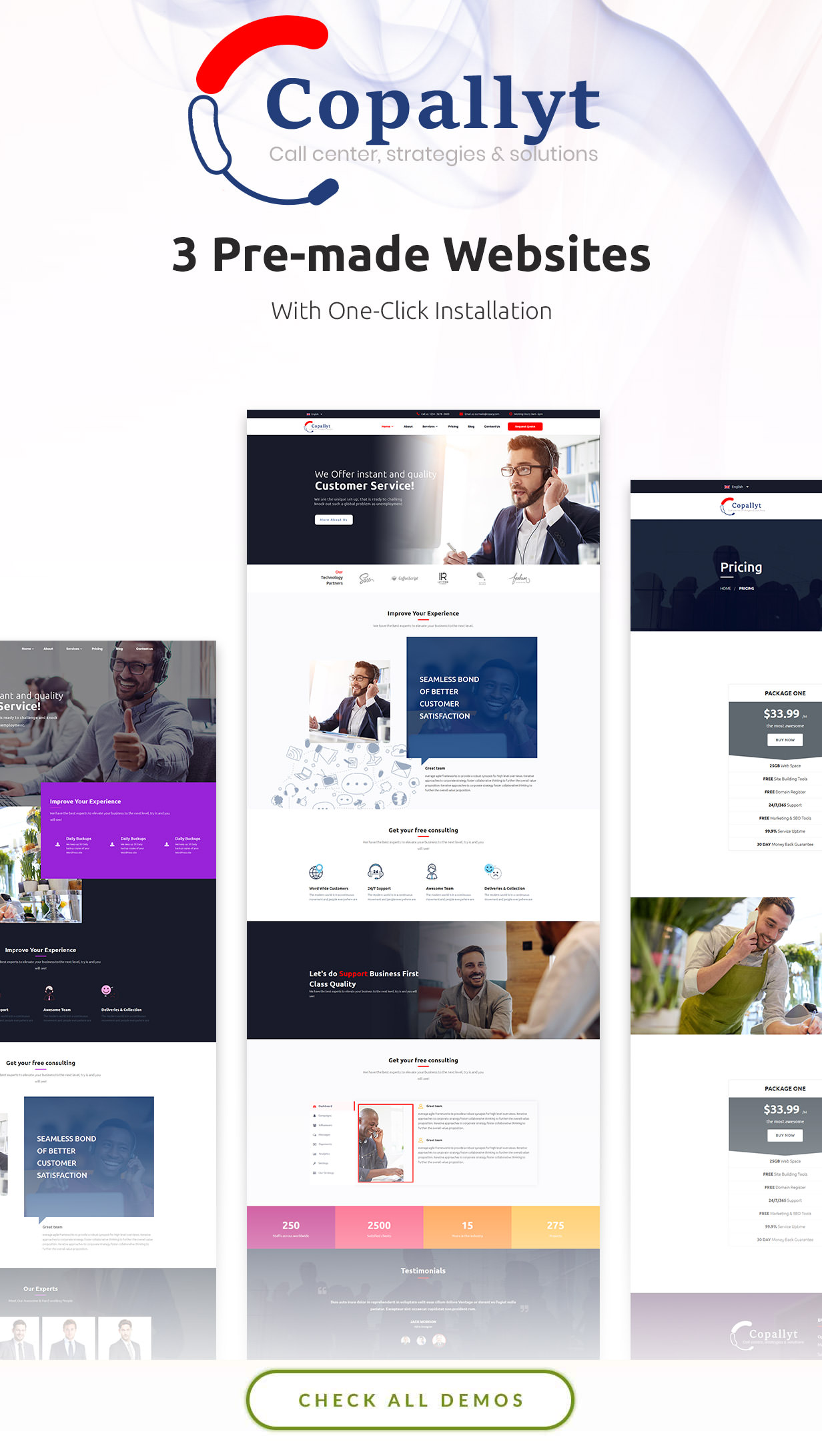 Call Center - Customer Services & Telemarketing WordPress Theme