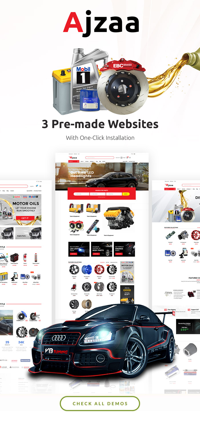 Ajzaa - Auto Parts Store WordPress Theme - 1