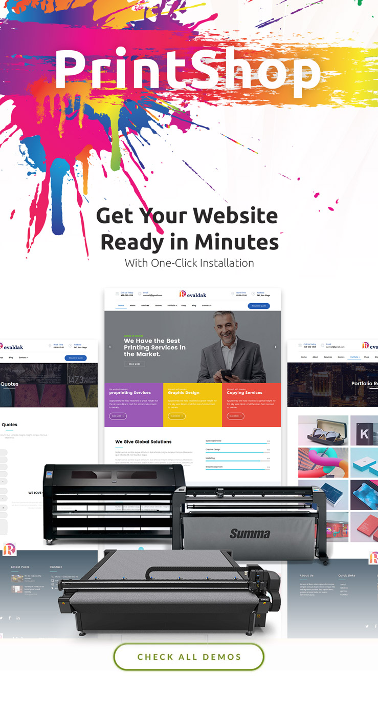 Revaldak – Printing Services WordPress Theme