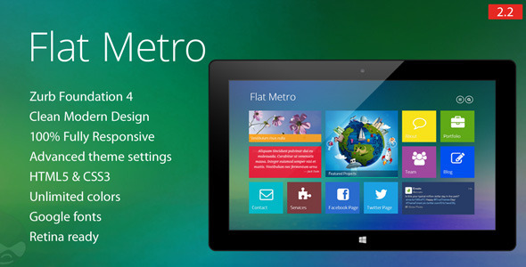 Flat Metro - Responsive Drupal Theme - Creative Drupal