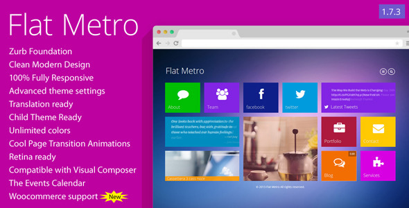 Flat Metro - Responsive WordPress Theme - Creative WordPress