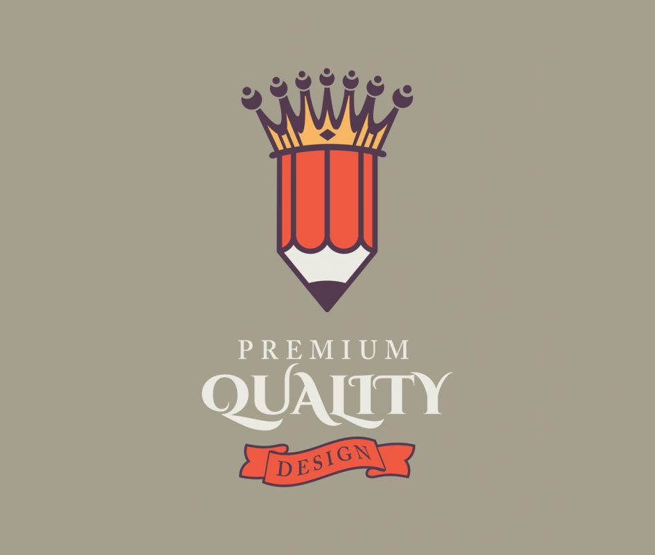 King pencil illustration vector