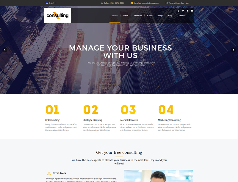 Consulting theme creative