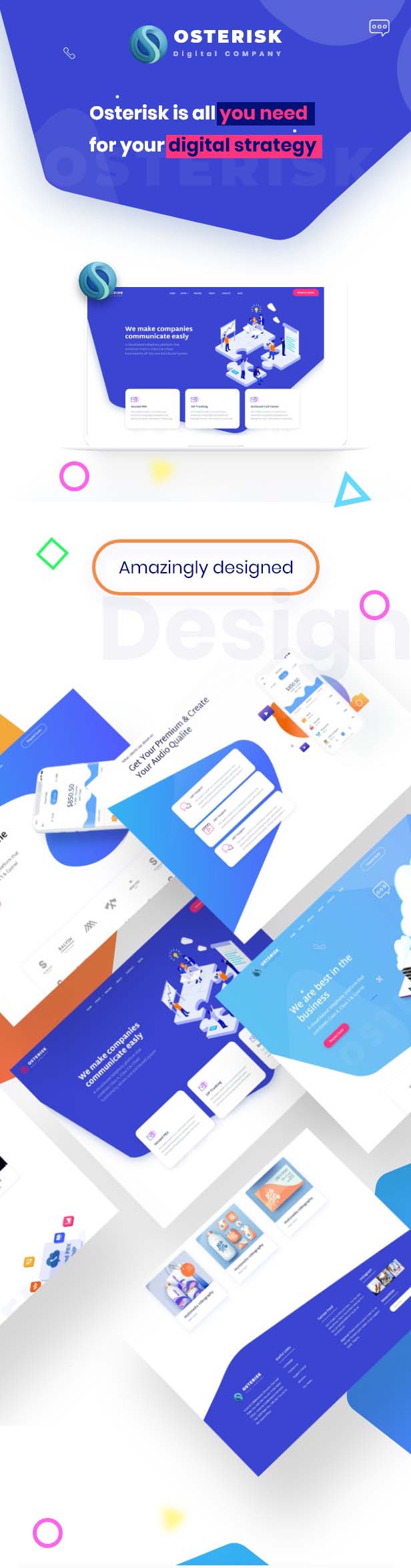 Osterisk: Saas, Startup & Agency HTML Template - 1